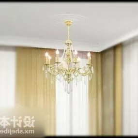 Living Room Candle Chandelier 3d model