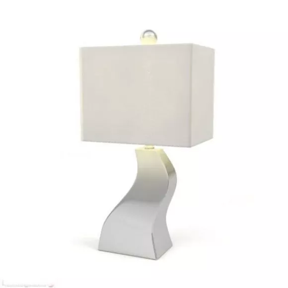 Rectangular Table Lamp With Curved Base 3d model Rectangular Table Lamp With Curved Base 3d model