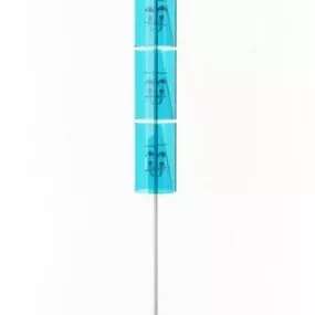 Cylinder Floor Lamp Blue Shade 3d model