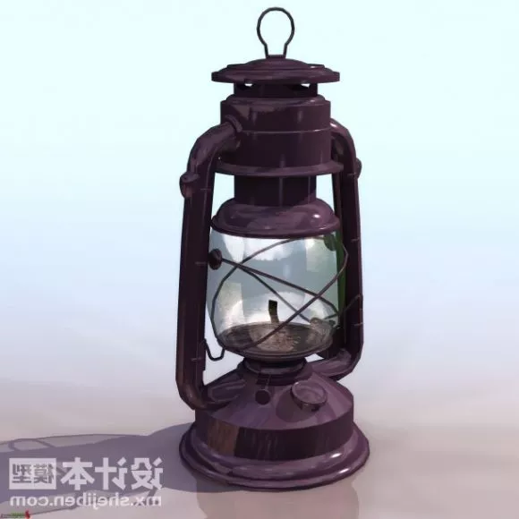 Vintage Iron Oil Lamp 3d model Vintage Iron Oil Lamp 3d model