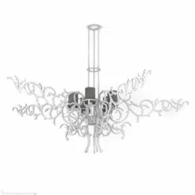 Stylized Iron Pendant Lamp 3d model