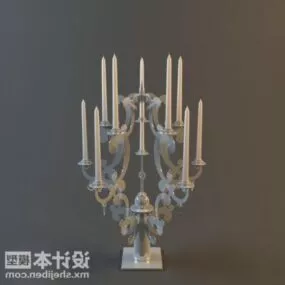 Candle Chandelier Vintage Style 3d model