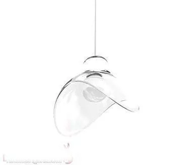 Pendant Lamp Curved Glass Shade 3d model Pendant Lamp Curved Glass Shade 3d model