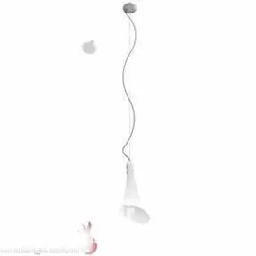 Pendant Lamp Wire With Flower Shade 3d model