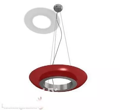 Pendant Lamp Red Circle Shade 3d model Pendant Lamp Red Circle Shade 3d model