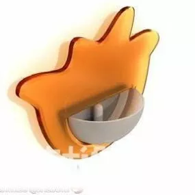 Color Glass Wall Lamp 3d model