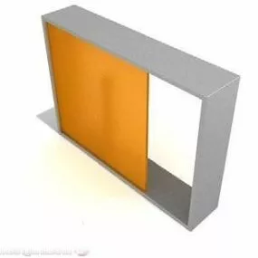 Minimalist Rectangular Table Lamp 3d model