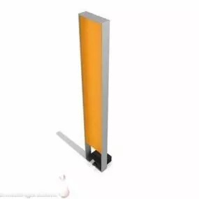 Modern Rectangular Floor Lamp 3d model