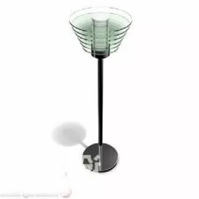 Glass Shade Iron Frame Floor Lamp 3d model