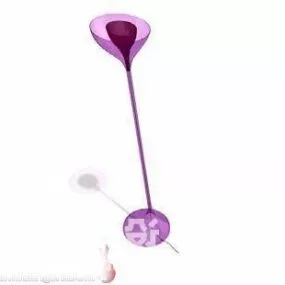 Purple Glass Floor Lamp 3d model
