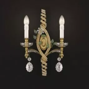 Candle Wall Lamp Classic Style 3d model