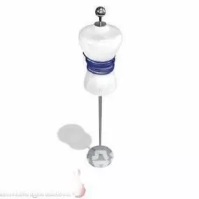 Floor Lamp White Shade Decorative 3d model