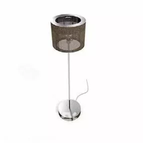 Cylinder Table Lamp Brown Shade 3d model