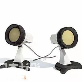 Twin Studio Lamp With Stand 3d model
