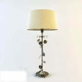 Antique Table Lamp Carved Base 3d model