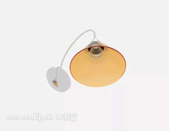 Hang Wall Lamp Yellow Shade 3d model Hang Wall Lamp Yellow Shade 3d model