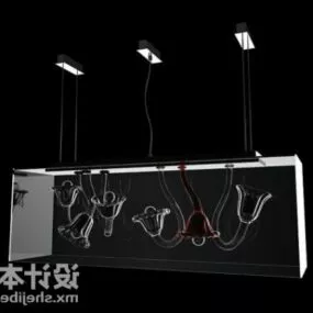 Modern Wall Lamp Three Units 3d model