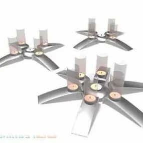 Modern Candle Lamp Stylized Fixture 3d model