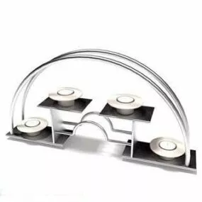 Modern Steel Stand Candle Lamp Fixture 3d model