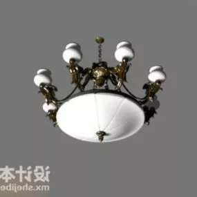 Pendant Lamp Fixture Round Shaped 3d model