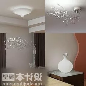 Pendant Lamp Fixture With Decorating 3d model