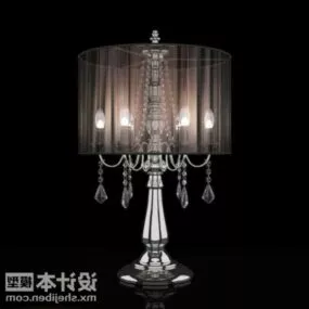 Crystal Shade Table Lamp Fixture 3d model