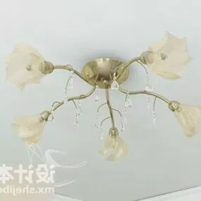 Antique Chandelier Flower Shade 3d model