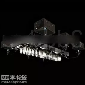 Kitchen Chandelier Modern Glass Shade 3d model