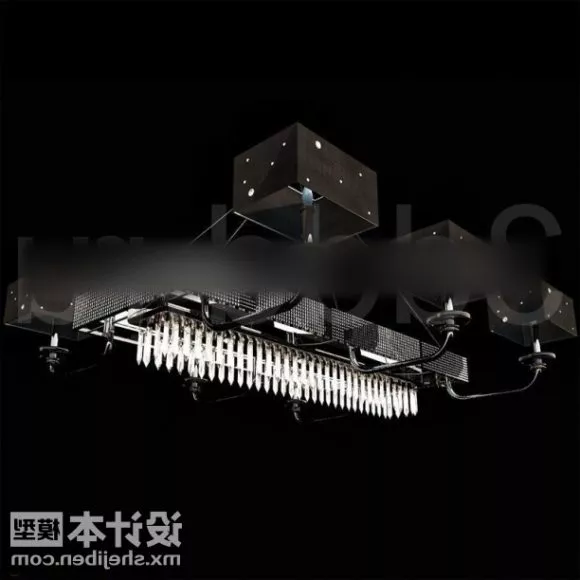 Glass Ceiling Lamp Eichholtz Chandelier 3d model