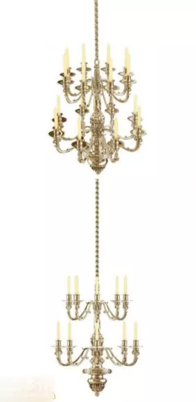 Classic Bronze Chandelier 3d model