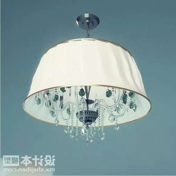 Vintage Chandelier Fabric Shade 3d model Vintage Chandelier Fabric Shade 3d model