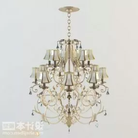 Living Room Luxurious Chandelier 3d model
