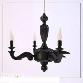 Antique Style Iron Chandelier 3d model