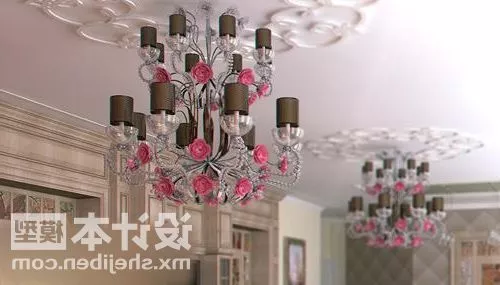 Chrome Chandeliers For Dining Room 3d model
