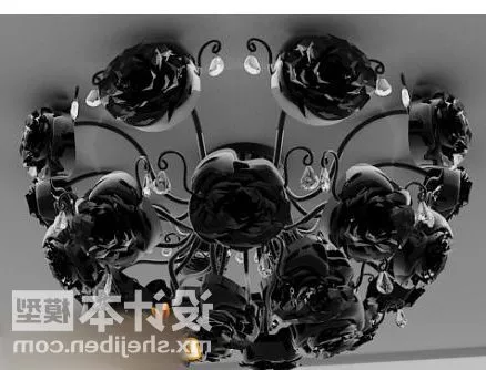 Chrome Chandeliers For Dining Room 3d model