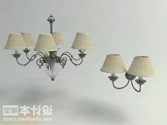 Classic Common Chandelier 3d model Classic Common Chandelier 3d model