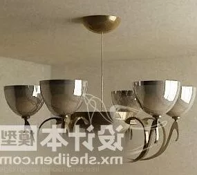 American Home Silver Chandelier 3d model