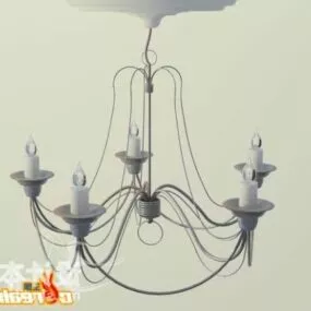 European Old Chandelier 3d model