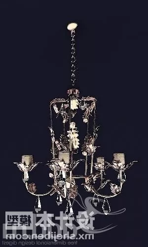 Chandelier With Classic Shade 3d model
