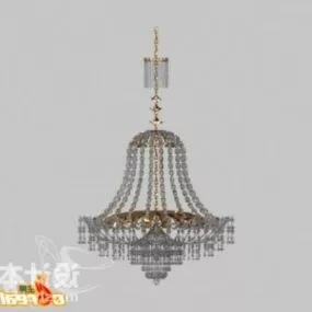 Luxury Crystal Chandelier Fixture 3d model