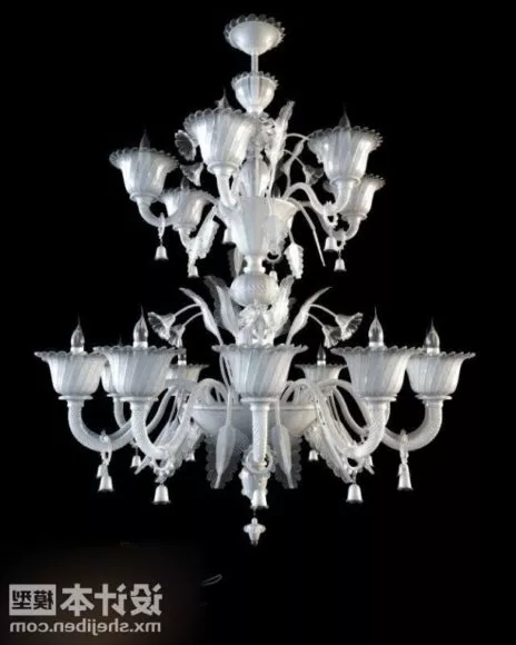 Flower Crystal Chandelier 3d model