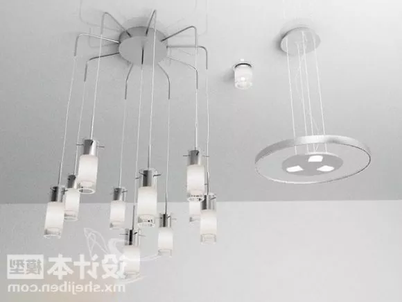 Rustic Style Chandelier Lamp 3d model