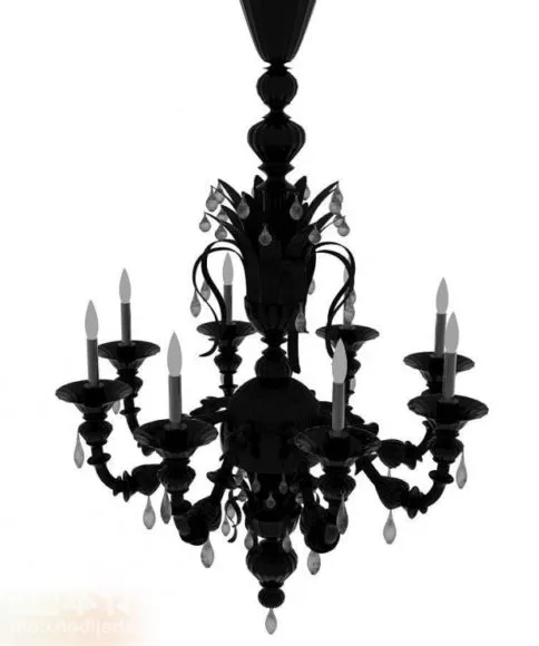 Wrought Iron Chandelier Lamp Fixture 3d model Wrought Iron Chandelier Lamp Fixture 3d model
