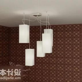 Modern Multiple Cylinder Lamp Fixture 3d model