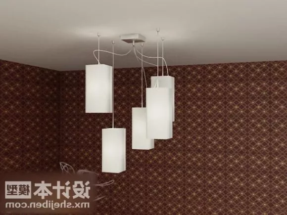 Modern Multiple Cylinder Lamp Fixture 3d model Modern Multiple Cylinder Lamp Fixture 3d model