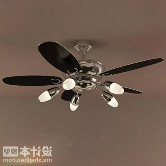 Ceiling Fan With Lamp Fixture 3d model Ceiling Fan With Lamp Fixture 3d model