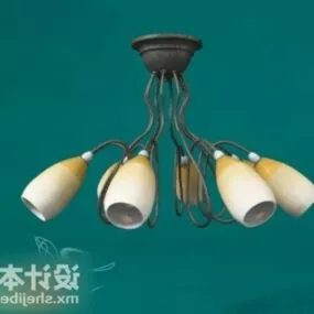 Pendant Lamp Fixture Shade Flower Shaped 3d model