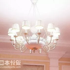 European Style Ceiling Lamp Fixture 3d model