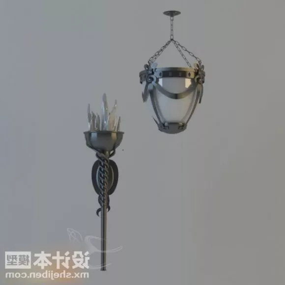 Pendant Lamp And Floor Lamp Fixture 3d model Pendant Lamp And Floor Lamp Fixture 3d model