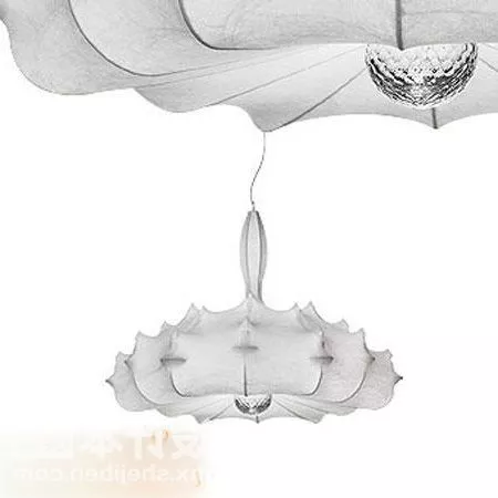 Red Crystal Jade Chandelier 3d model